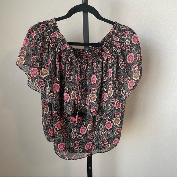 Rebecca Minkoff Ghiradelle Off-The-Shoulder Floral Print Top Size Small - Picture 2 of 5